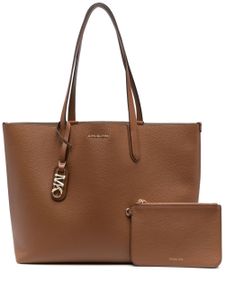 Michael Michael Kors sac cabas en cuir Eliza XL à plaque logo - Marron