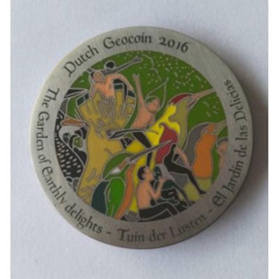 Dutch Geocoin 2016 - Antiek zilver - LE - Jeroen Bosch Dutch Geocoin 2016 - Antiek zilver - LE - Jeroen Bosch