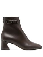 Ferragamo bottines Rego 55 à plaque logo - Marron