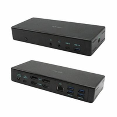 USB-HUB i-Tec C31QUATTRODOCKPD Zwart