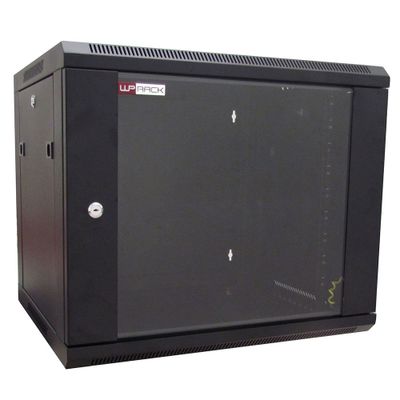 WP Rack WPN-RWB-15606-B Wandbehuizing Glasdeur 15U Zwart - 600x770x600mm (BxHxD)