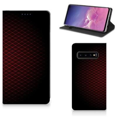 Samsung Galaxy S10 | Hoesje met Magneet | Geruit Rood