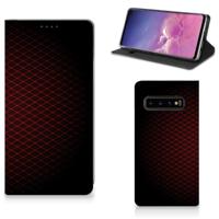 Samsung Galaxy S10 | Hoesje met Magneet | Geruit Rood