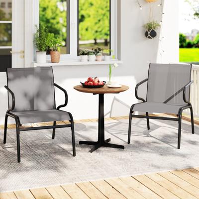 2-delige set Tuinstoelen Balkonstoelen met Sfeervolle Stof Terrasstoelen tot 150 kg Belastbaar