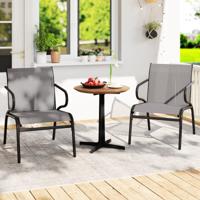 2-delige set Tuinstoelen Balkonstoelen met Sfeervolle Stof Terrasstoelen tot 150 kg Belastbaar