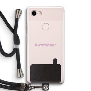 kwetsbaar: Pixel 3 Transparant Hoesje met koord