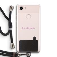 kwetsbaar: Pixel 3 Transparant Hoesje met koord