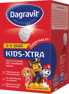 Dagravit Kids-Xtra Multivitaminen Kauwtabletten Aardbei