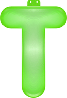 Groene letter T opblaasbaar