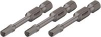 HAZET Krachttorsiebits 2204SLG-6/3 · 1/4 inch (6,3 mm) zeskant massief · Binnen-zeskant-profiel · 3-delig · SW 6 mm