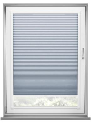 Perfect fit - Verduisterend plisségordijn Lexington zacht blauw