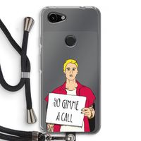 Gimme a call: Pixel 3a Transparant Hoesje met koord