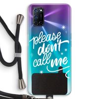 Don't call: Oppo A72 Transparant Hoesje met koord