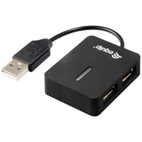 Equip neu USB 2.0-hub 2 poorten Zwart