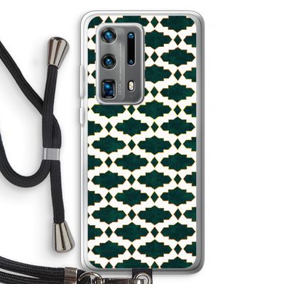 Moroccan tiles: Huawei P40 Pro Plus Transparant Hoesje met koord