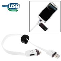 OTG-Y-01 USB 2 0 male naar micro USB Male + USB vrouwelijke OTG oplaad gegevenskabel voor Android-telefoons/Tablets met OTG-functie lengte: 30cm (wit