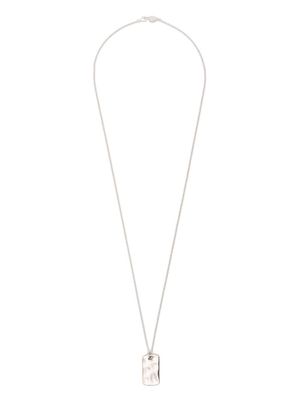 DOWER AND HALL collier en chaîne à breloque martelée - Argent