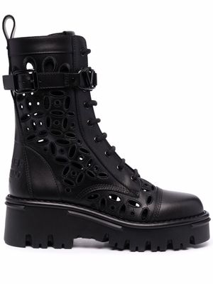 Valentino Garavani bottines à découpes - Noir