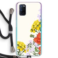 Wilde bloemen: Oppo A72 Transparant Hoesje met koord