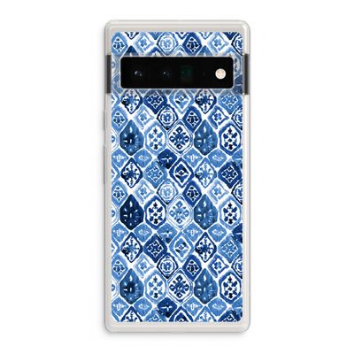 Blauw motief: Google Pixel 6 Pro Transparant Hoesje