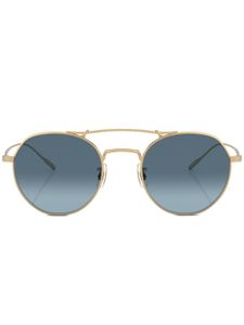 Oliver Peoples lunettes de soleil Reymont à monture ronde - Or