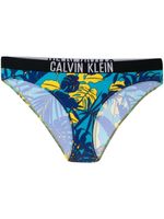 Calvin Klein bas de bikini à imprimé tropical - Bleu