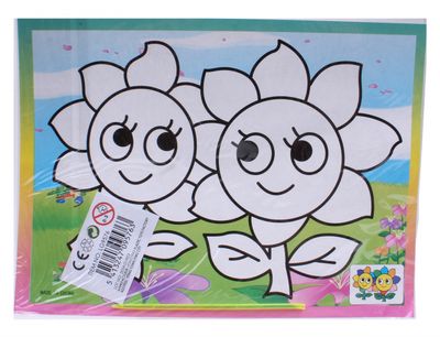 LG Imports kraskaart bloemen 17 x 13 cm papier 2 delig LG Imports kraskaart bloemen 17 x 13 cm papier 2 delig