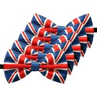 Verkleed vlinderstrikje - 5x - landen thema - Engeland - Union Jack - Engelse vlag