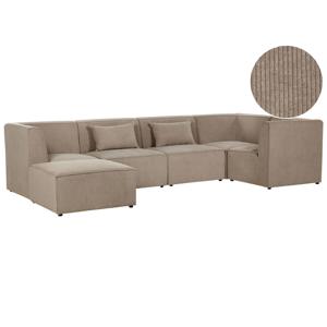 Beliani LEMVIG - Modulaire Sofa-Beige-Corduroy