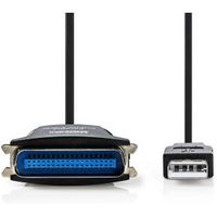 Printerkabel USB | USB-A Male - Centronics 36-Pins Male | 2,0 m | Zwart - thumbnail