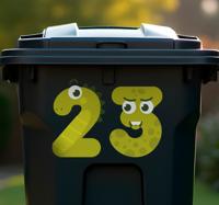 Container sticker Cartoon grappige dierennummers