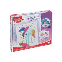 Hobbyset maped creativ aquaart eenhoorn 14delig
