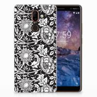 Nokia 7 Plus | TPU Case | Black Flowers