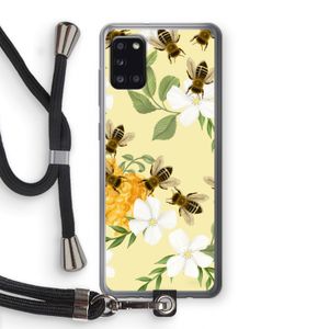 No flowers without bees: Samsung Galaxy A31 Transparant Hoesje met koord