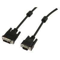 Valueline CABLE-195 video kabel adapter 1,8 m DVI-A VGA (D-Sub) Zwart - thumbnail