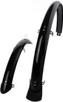 Sunnywhe Stel spatborden 28 inch pvc zwart 45mm rvs klem sunny wheels