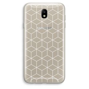 Zwart-witte kubussen: Samsung Galaxy J7 (2017) Transparant Hoesje