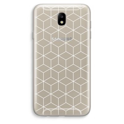 Zwart-witte kubussen: Samsung Galaxy J7 (2017) Transparant Hoesje