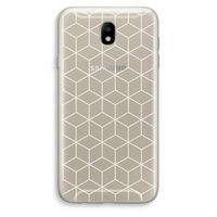 Zwart-witte kubussen: Samsung Galaxy J7 (2017) Transparant Hoesje