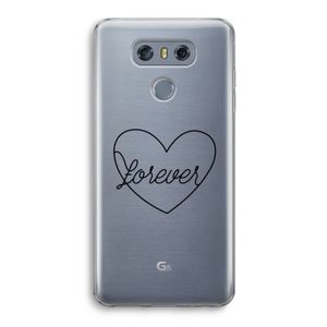 Forever heart black: LG G6 Transparant Hoesje