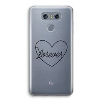 Forever heart black: LG G6 Transparant Hoesje