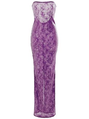 Retrofete robe longue Lucia à sequins - Violet
