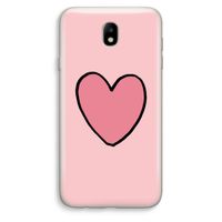 Hartje: Samsung Galaxy J7 (2017) Transparant Hoesje