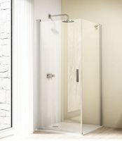 Huppe Design Elegance St Draaideur 90 X 200 Cm. Met Vast Segment Matzilver-helder Glas