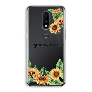 Zonnebloemen: OnePlus 7 Transparant Hoesje