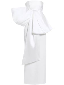 Solace London robe longue Maeve à détail de nœud - Blanc