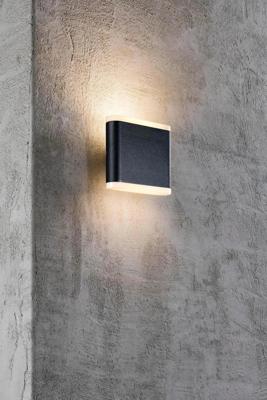 OP = OP Nordlux &apos;Akron 11&apos; Led wandlamp gevelverlichting zwart antraciet 2x3W 3000K buitenverlichting