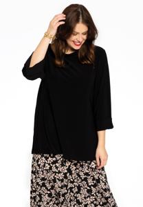 Yoek Shirt A-lijn met turtle neck | Zwart | Maat 42/44