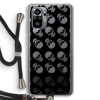 Musketon Skulls: Xiaomi Redmi Note 10S Transparant Hoesje met koord