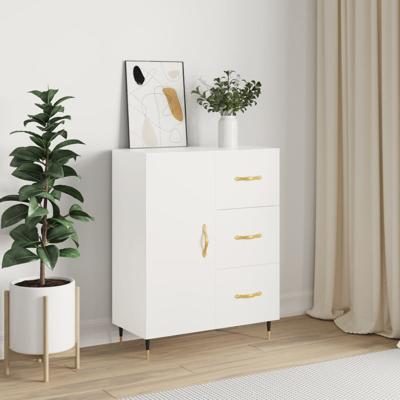 Dressoir 69,5x34x90 cm bewerkt hout wit